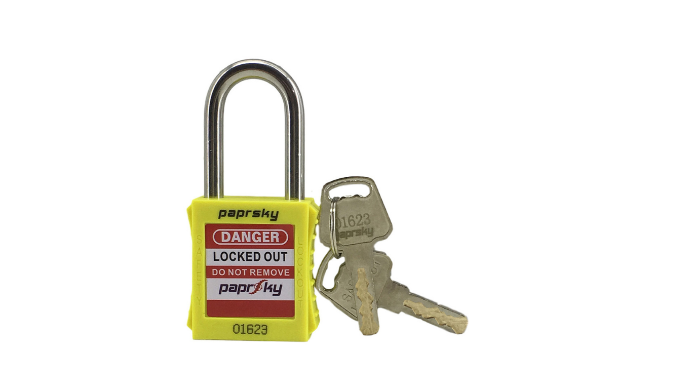 Yellow Padlock PS-LOTO-PPR-38